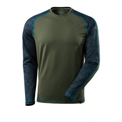 T-shirt met lange mouwen,vochtafdrijvend | 17281-944 | 033-mosgroen T-shirt met lange mouwen,vochtafdrijvend | 17281-944 | 033-mosgroen
