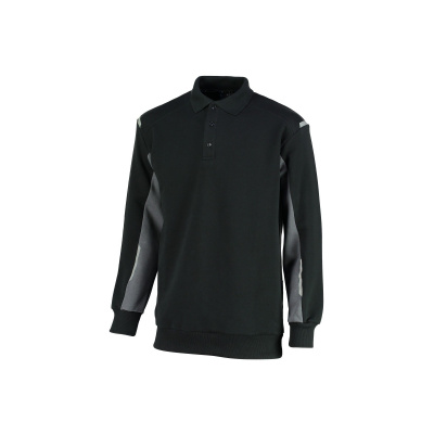 Orcon Polosweater Joe 34401/803, XL, zwart/donkergrijs Orcon Polosweater Joe 34401/803, XL, zwart/donkergrijs