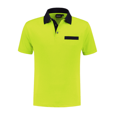 Indushirt PS 200 Polo-shirt lime-marine Indushirt PS 200 Polo-shirt lime-marine