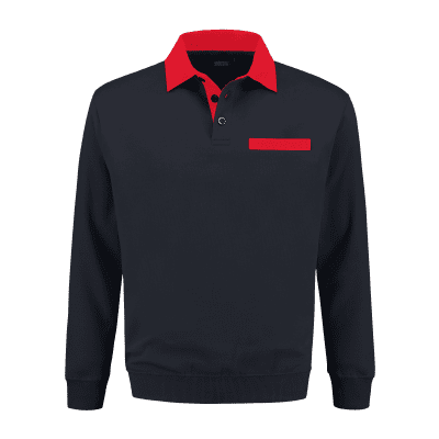 Indushirt PSW 300 Polosweater marine-rood Indushirt PSW 300 Polosweater marine-rood