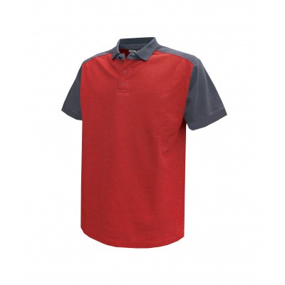 Dassy polo CESAR | 710004 | rood/cementgrijs Dassy polo CESAR | 710004 | rood/cementgrijs