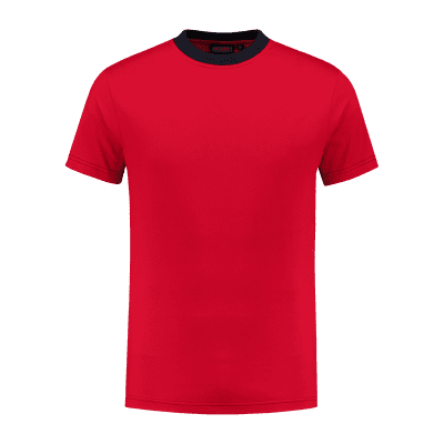 Indushirt TS 180 T-shirt rood-marine Indushirt TS 180 T-shirt rood-marine