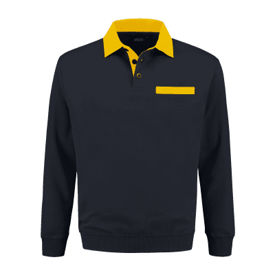 Indushirt PSW 300 Polosweater marine-geel Indushirt PSW 300 Polosweater marine-geel