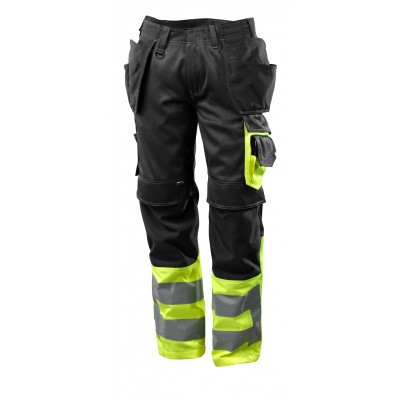Broek met spijkerzakken, klasse 1 | 17531-860 | 0917-zwart/hi-vis geel Broek met spijkerzakken, klasse 1 | 17531-860 | 0917-zwart/hi-vis geel