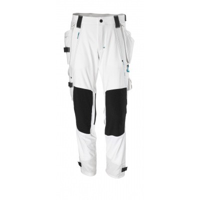 Mascot werkbroek met afneembare spijkerzakken, stretch | 17031-311 | 06-wit Mascot werkbroek met afneembare spijkerzakken, stretch | 17031-311 | 06-wit