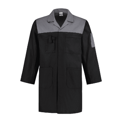 Bestex Stofjas 2-kleurig 100% katoen| SJ1002KL | 0988-zwart/grijs Bestex Stofjas 2-kleurig 100% katoen| SJ1002KL | 0988-zwart/grijs