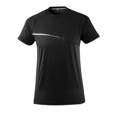 T-shirt met borstzak, vochtafdrijvend | 17782-945 | 09-zwart T-shirt met borstzak, vochtafdrijvend | 17782-945 | 09-zwart