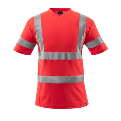 T-shirt, V-hals, klasse 2 | 18282-995 | 0222-hi-vis rood T-shirt, V-hals, klasse 2 | 18282-995 | 0222-hi-vis rood