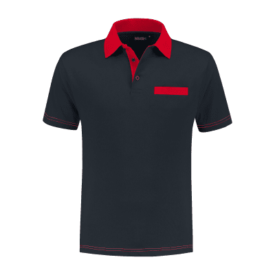 Indushirt PS 200 Polo-shirt marine-rood Indushirt PS 200 Polo-shirt marine-rood