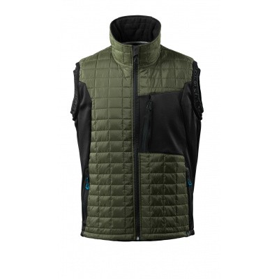 Thermovest met CLIMascot | 17165-318 | 03309-mosgroen/zwart Thermovest met CLIMascot | 17165-318 | 03309-mosgroen/zwart