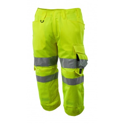Driekwart broek met kniezakken, klasse 2 | 17549-860 | 017-hi-vis geel Driekwart broek met kniezakken, klasse 2 | 17549-860 | 017-hi-vis geel