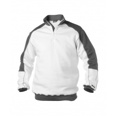 Dassy tweekleurige sweater BASIEL | 300358 | wit/cementgrijs Dassy tweekleurige sweater BASIEL | 300358 | wit/cementgrijs