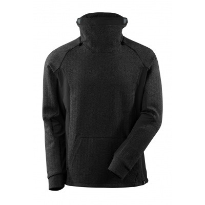 Sweater met hoge verstelbare kraag | 17584-319 | 09-zwart Sweater met hoge verstelbare kraag | 17584-319 | 09-zwart
