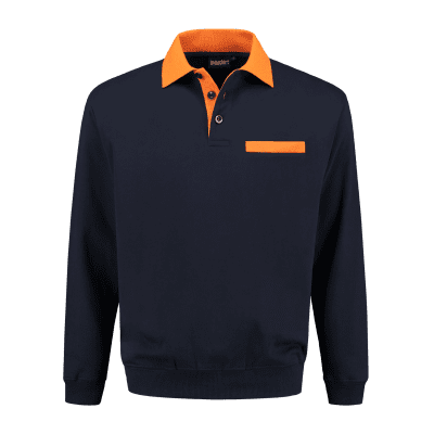 Indushirt PSW 300 Polosweater marine-oranje Indushirt PSW 300 Polosweater marine-oranje