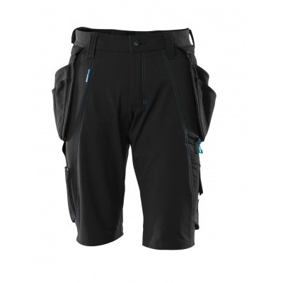 Shorts, afneembare spijkerzakken,stretch | 17149-311 | 09-zwart Shorts, afneembare spijkerzakken,stretch | 17149-311 | 09-zwart