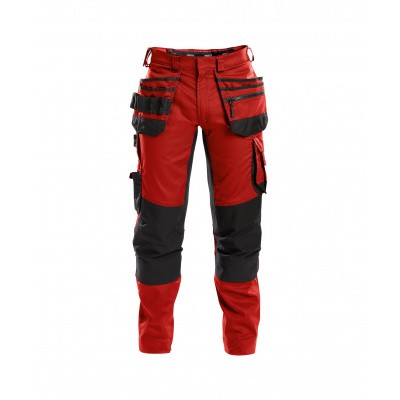 Dassy stretch broek FLUX | 200975 | rood/zwart Dassy stretch broek FLUX | 200975 | rood/zwart