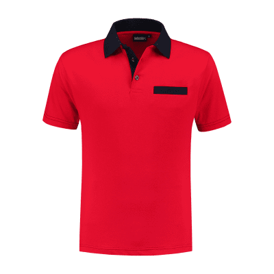 Indushirt PS 200 Polo-shirt rood-marine Indushirt PS 200 Polo-shirt rood-marine