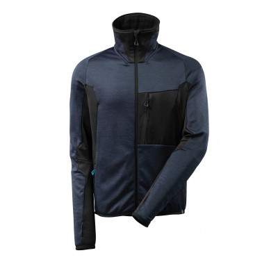 Fleecetrui met rits, moderne pasvorm | 17103-316 | 01009-donkermarine/zwart Fleecetrui met rits, moderne pasvorm | 17103-316 | 01009-donkermarine/zwart