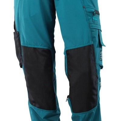 Trousers with kneepad pockets, stretch donker blauw Trousers with kneepad pockets, stretch donker blauw