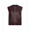 Afbeelding van Red Button gilet SRB5040 - Ivy faux leather - Burgundy