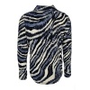 Afbeelding van Fos Amsterdam blouse Olivia Zebra big - Grijs