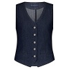 Afbeelding van Red Button gilet SRB4587 Waistcoat heringbone - Dark Blue