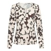 Afbeelding van &Co Women top Vigo Big Flower - Chocolate multi