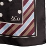 Afbeelding van &Co Women sjaaltje Silke dot - Dark Chocolate