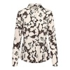 Afbeelding van &Co Women blouse Lotte Big Flower - Chocolate multi