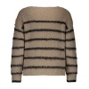 Afbeelding van Red Button sweater SRB4616 - Fuzzy stripe - Latte/Black