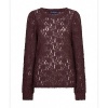 Afbeelding van Red Button top SRB5068 - Lace Burgundy