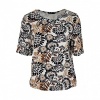 Afbeelding van Fos Amsterdam top Sisi Flower Stamp - Zwart