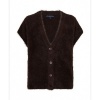 Afbeelding van Red Button vest SRB5116 Sleeveless Fuzzy - Espresso