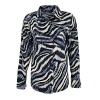 Afbeelding van Fos Amsterdam blouse Olivia Zebra big - Grijs