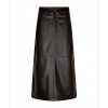 Afbeelding van Red Button rok SRB5078 Aline faux leather - Espresso