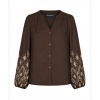 Afbeelding van Red Button blouse SRB5152 - Espresso