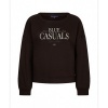 Afbeelding van Red Button sweater SRB5129 Terry chestprint - Espresso