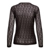 Afbeelding van &Co Women top Tris Lace - Dark chocolate