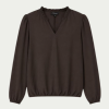Afbeelding van Elvira blouse Ava - Dark Coffee