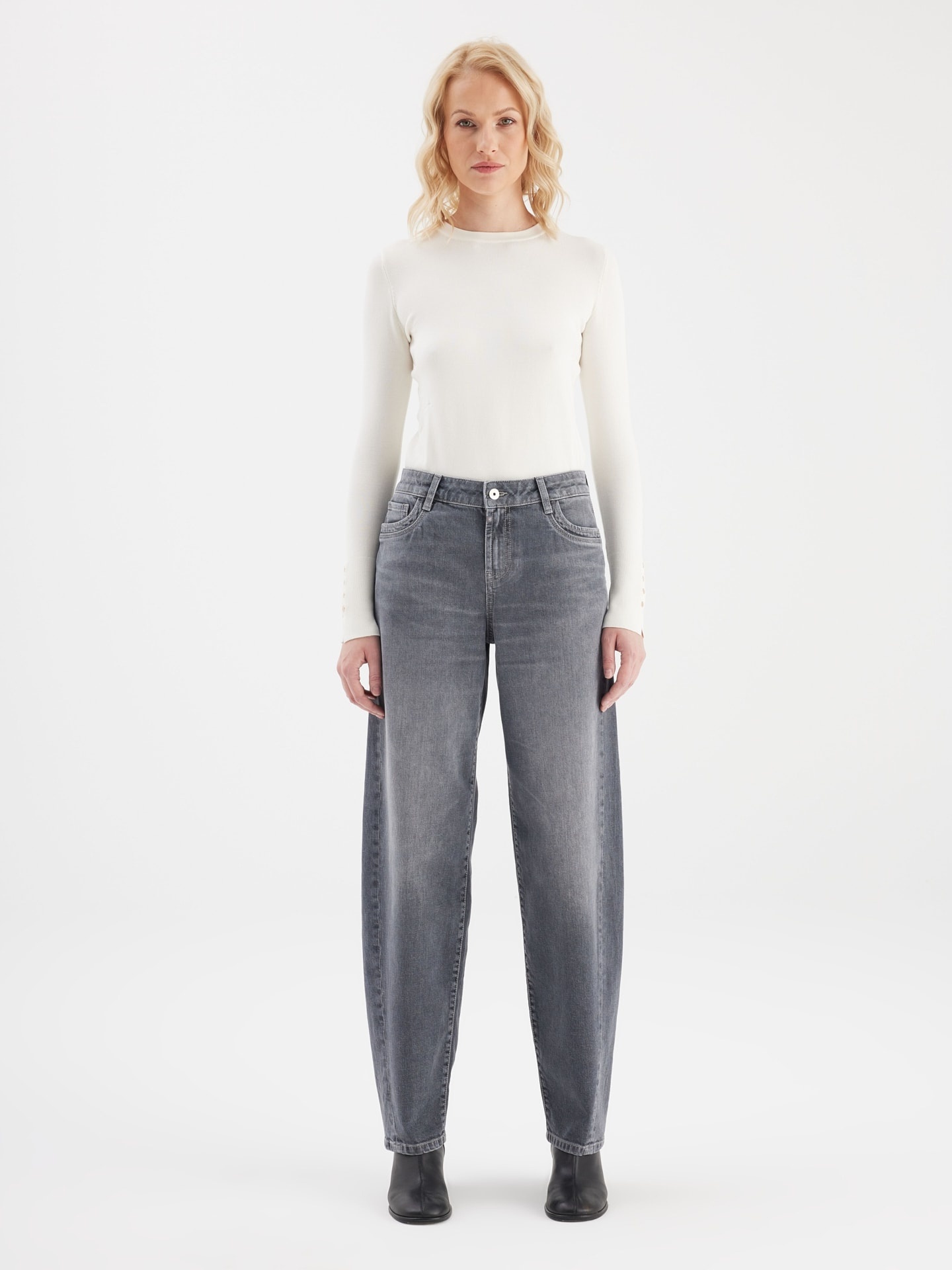 COJ Denim broek Beth - Dark Grey Vintage