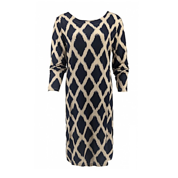 FOS jurk Fiona ruit - Navy