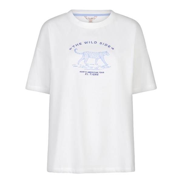 Esqualo t-shirt SP26-05013 - Offwhite/Blue