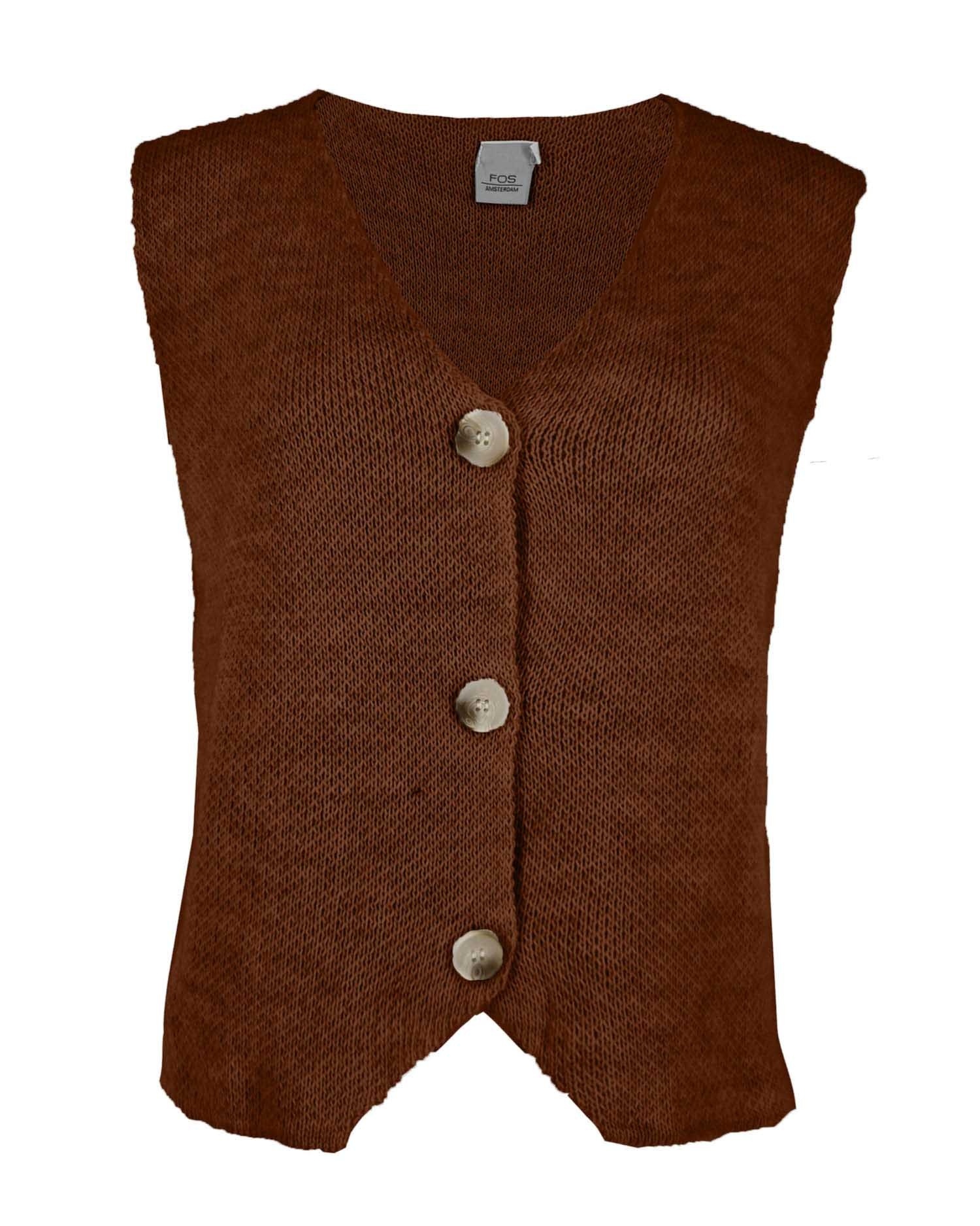 Fos gilet Mindy - Bruin Fos gilet Mindy - Bruin