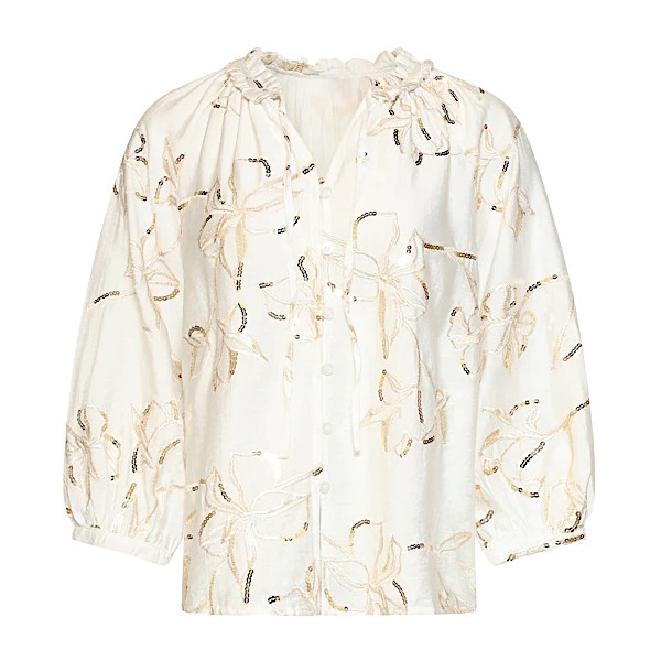 Smashed Lemon blouse 26320 - Offwhite/Gold