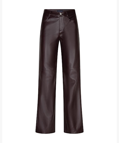 Red Button broek SRB5077 Colette faux leather - Burgundy