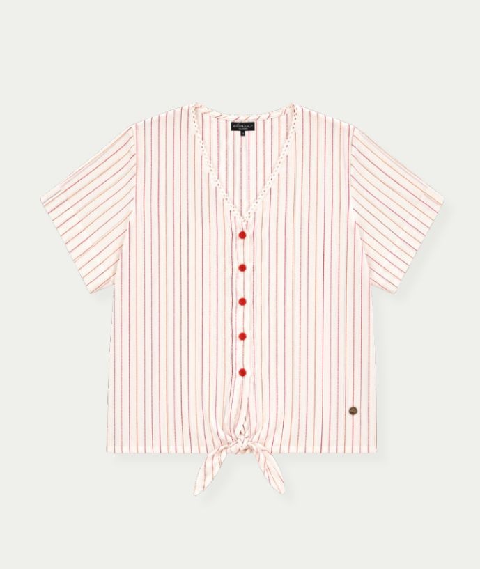 Elvira blouse Silvia - Striped Linen Elvira blouse Silvia - Striped Linen