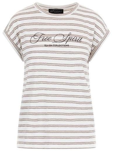 Elvira top Luna - Striped Creme