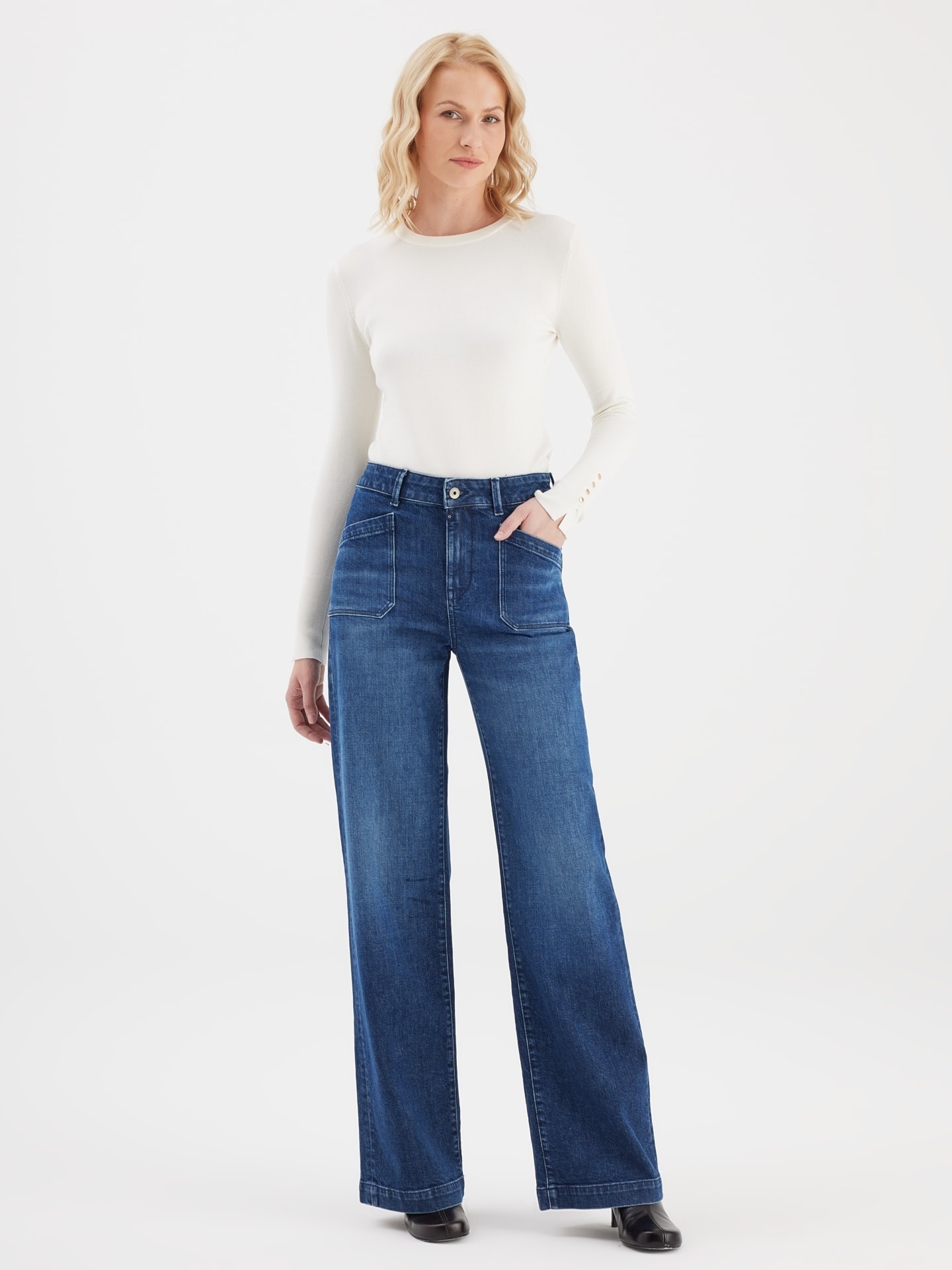 COJ Denim broek Mira - Dark Blue