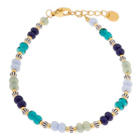 Label Kiki armband Blue Oasis - Gold