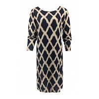 FOS jurk Fiona ruit - Navy